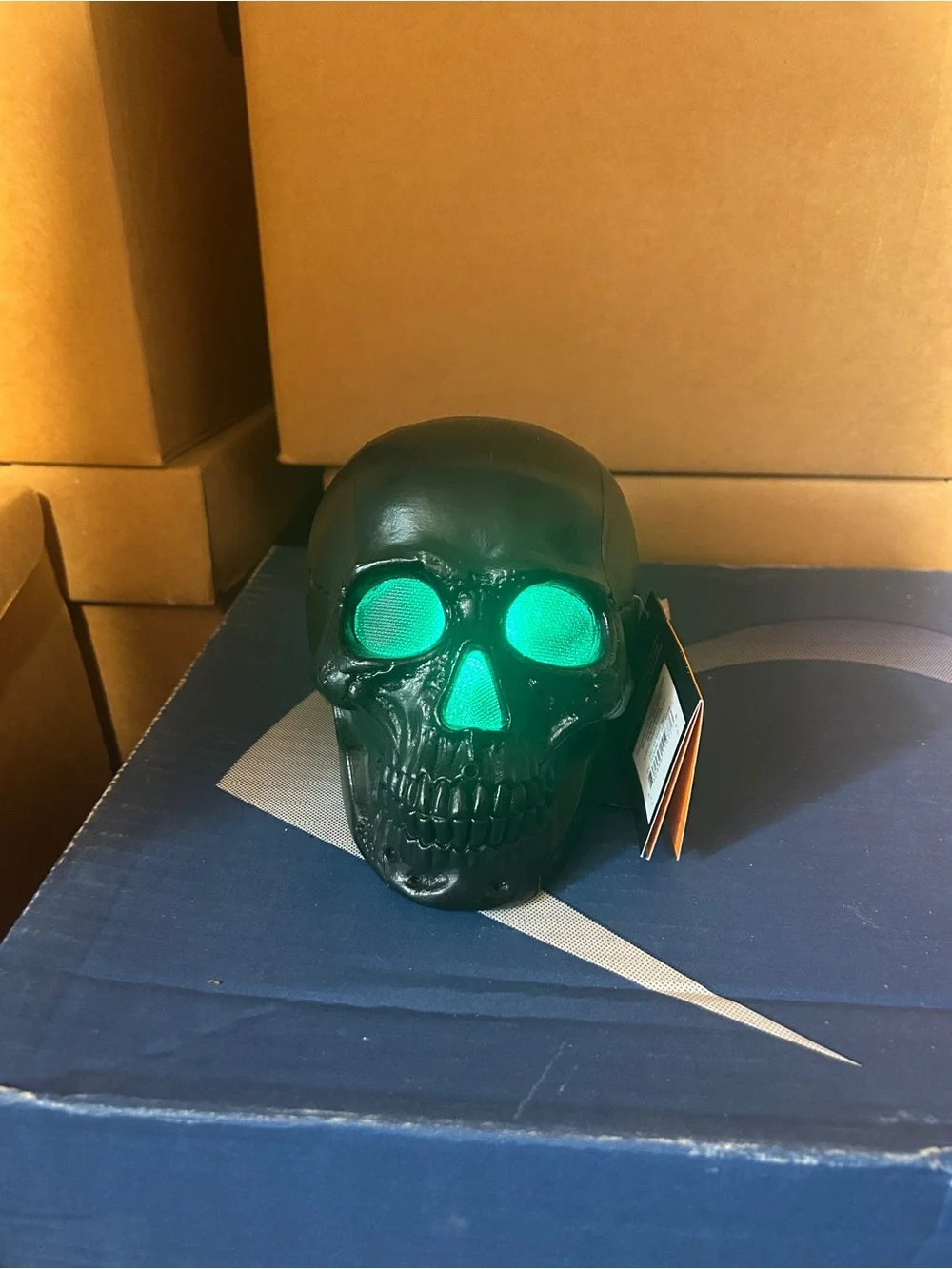 Motion-activated haunted sound effects skull Halloween